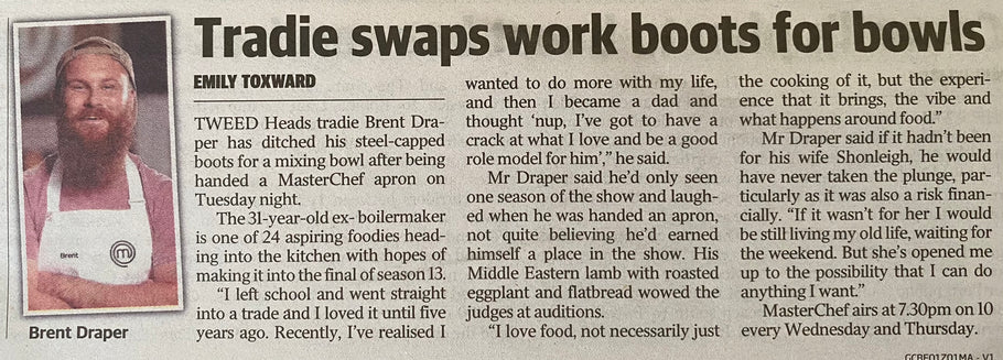 Tradie swaps work boots for bowls